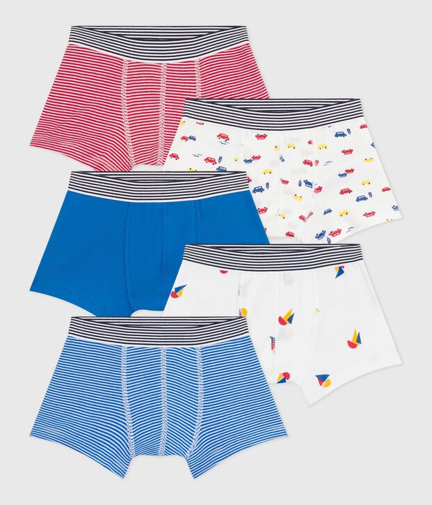 Lot de boxers enfant en coton imprim&eacute; multicouleur