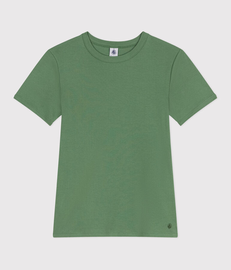 Tee-shirt Femme l'Iconique en coton uni vert PALMERAIE