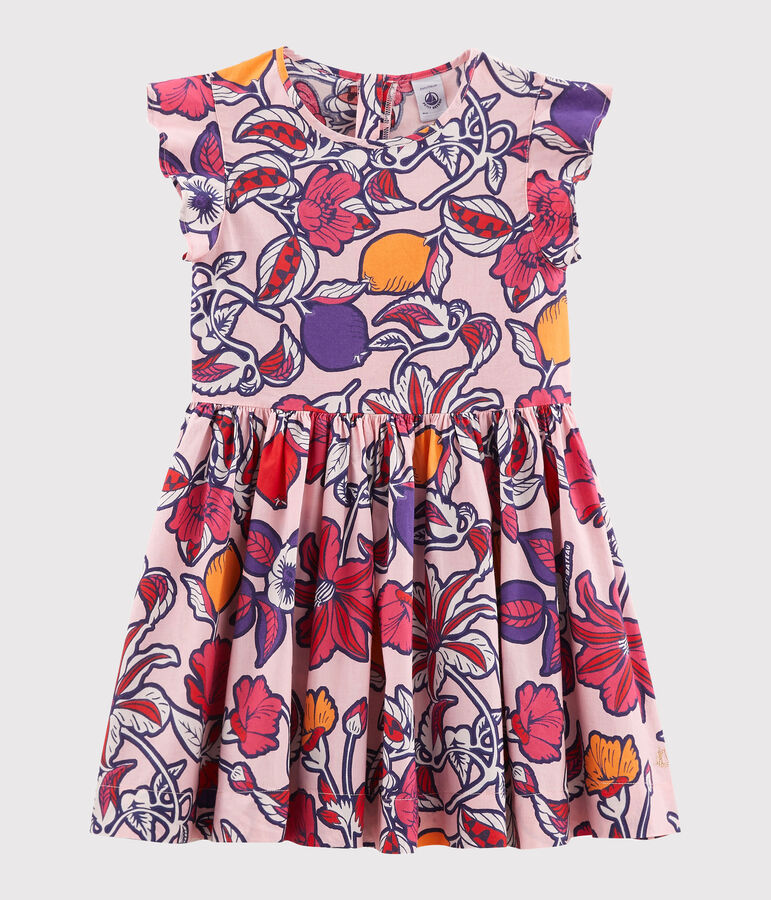 Robe enfant fille rose/multicouleur