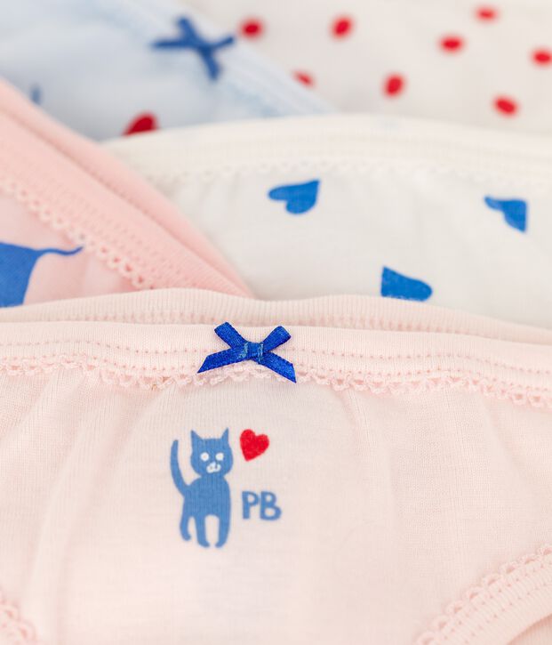 Lot de 5 culottes petite fille en coton multicouleur