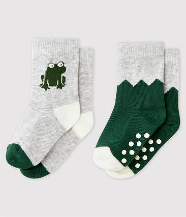 PETIT BATEAU - Lot de 2 chaussettes à motif bébé garçon