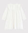 Robe manches longues bébé fille blanc MARSHMALLOW/gris ARGENT