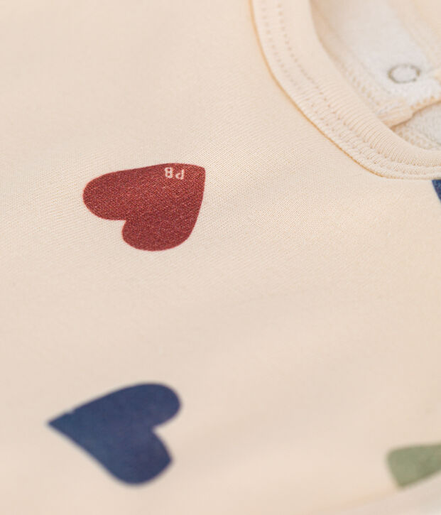 Bavoir b&eacute;b&eacute; en coton &eacute;cru/multicouleur