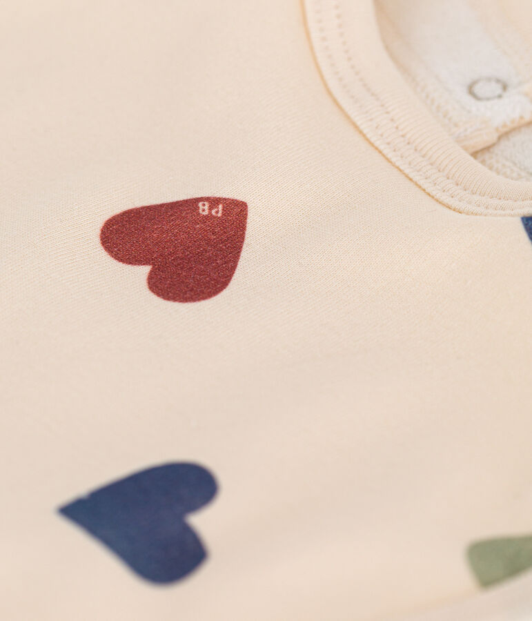 Bavoir b&eacute;b&eacute; en coton &eacute;cru/multicouleur