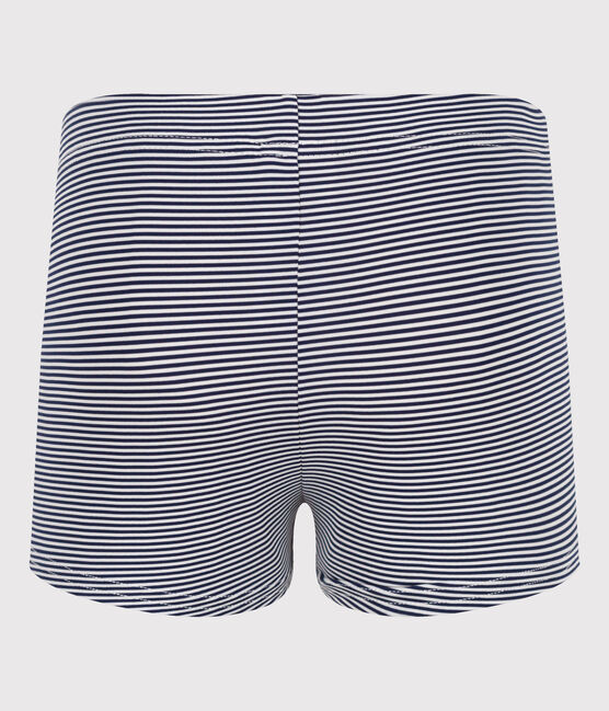 Maillot de bain rayé enfant garçon bleu MEDIEVAL/blanc MARSHMALLOW