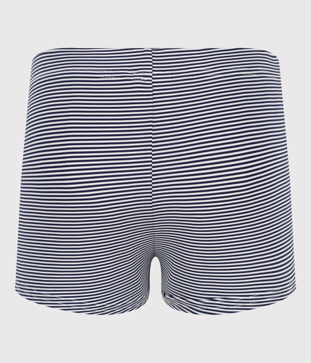 Maillot de bain ray&eacute; enfant gar&ccedil;on bleu/blanc
