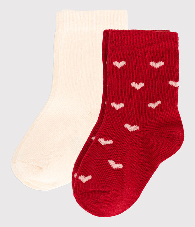 Lot de 2 paires de chaussettes b&eacute;b&eacute; multicouleur