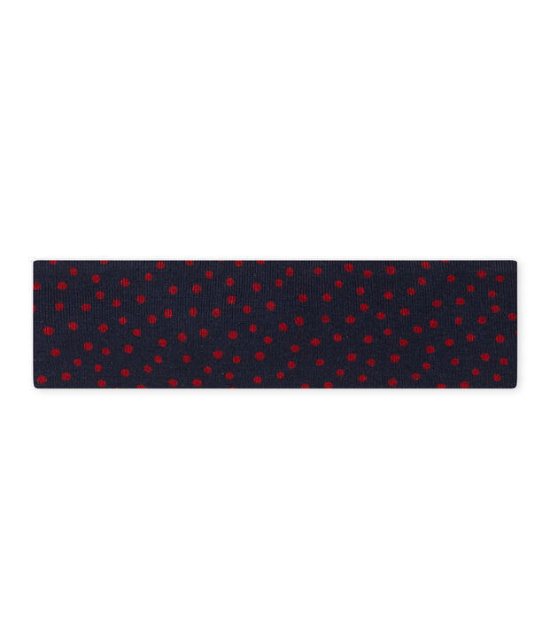 Bandeau cheveux fille &agrave; n&oelig;ud bleu/rouge
