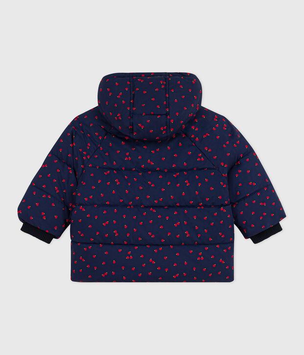 Doudoune b&eacute;b&eacute; imprim&eacute;e bleu/&eacute;cru