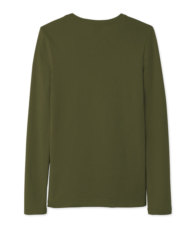 T-shirt femme manches longues vert CROCODILE