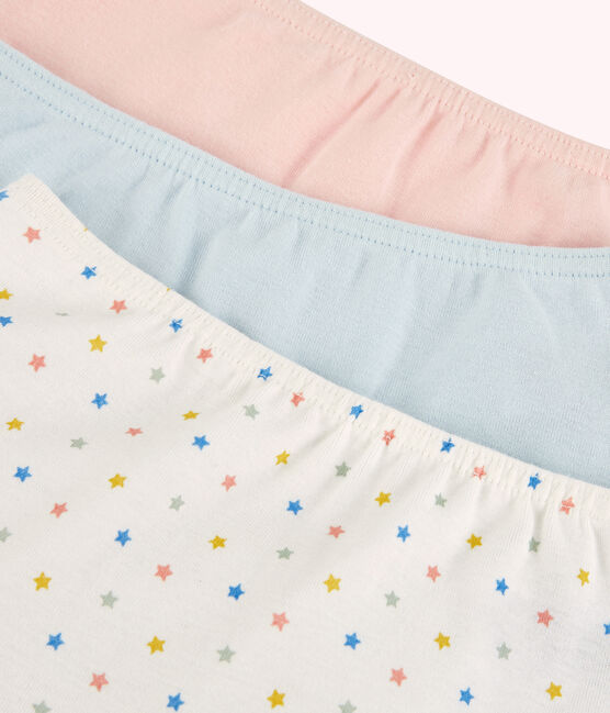 Lot de 3 shorties mini étoiles petite fille en coton biologique variante 1