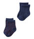 Lot de 2 paires de chaussettes bébé fille unies + à pois