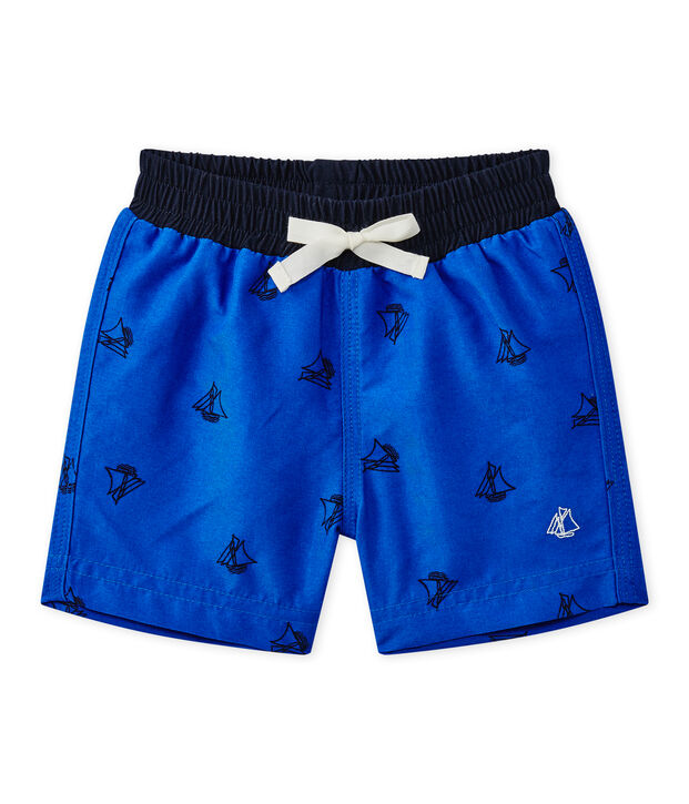 Short de plage b&eacute;b&eacute; gar&ccedil;on imprim&eacute; bleu/bleu