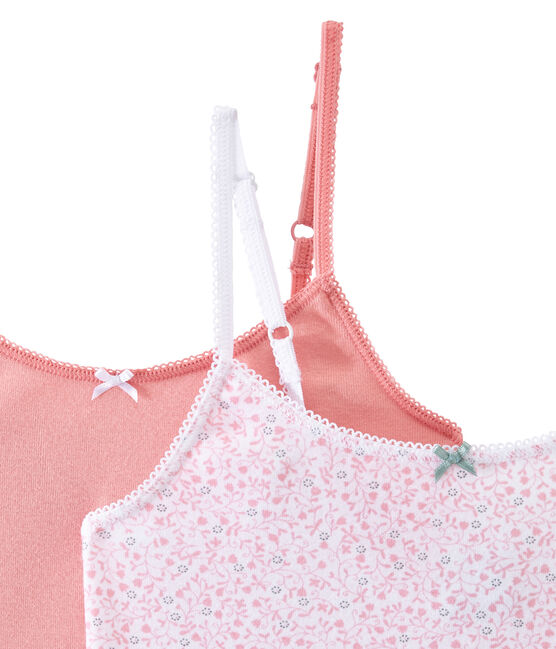 Lot de 2 chemises à bretelles fille blanc LOT