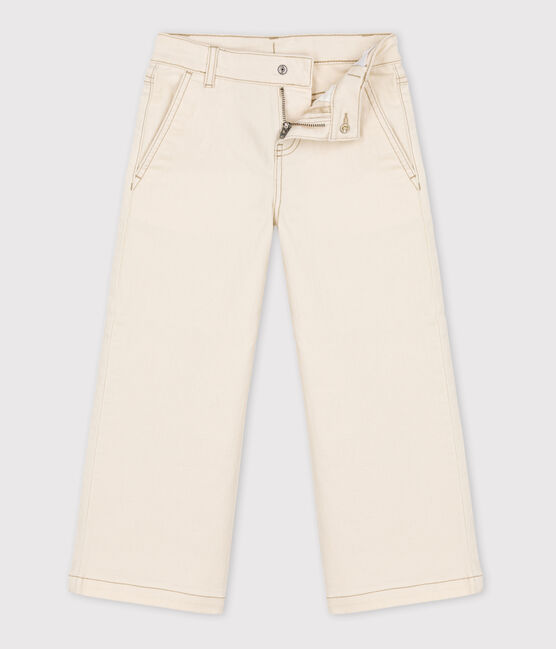 Pantalon flare en denim enfant fille écru AVALANCHE