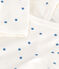 Body croisés manches longues en coton bébé blanc MARSHMALLOW/bleu ALASKA