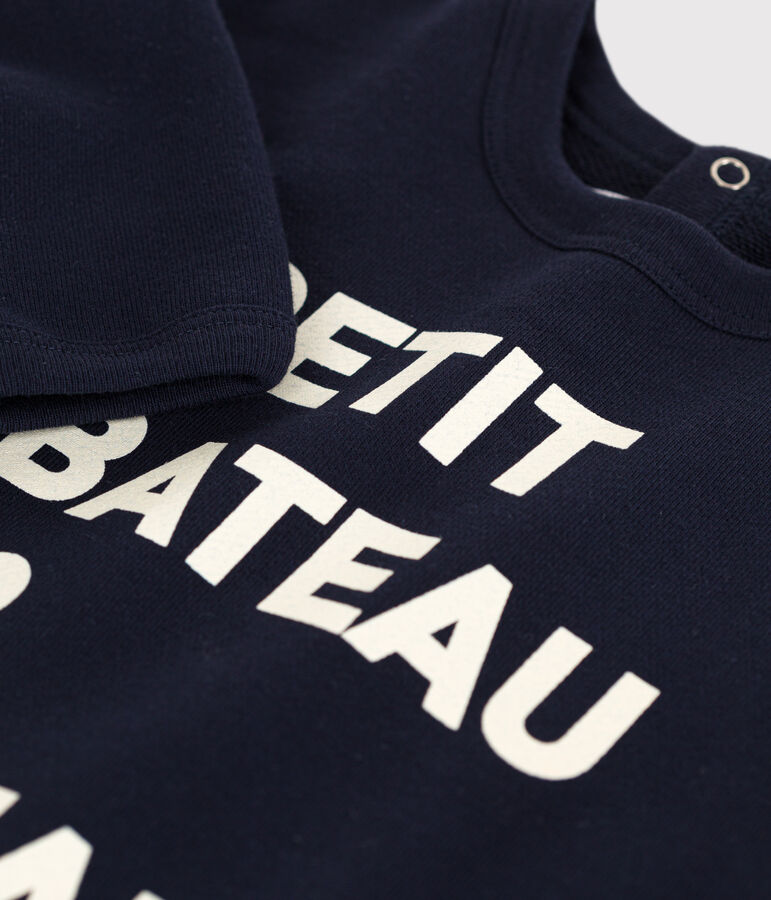 Sweatshirt b&eacute;b&eacute; en molleton bleu SMOKING