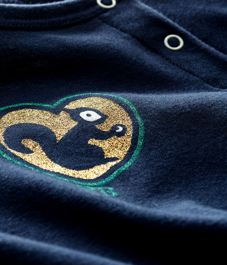 Tee shirt manches longues b&eacute;b&eacute; fille bleu