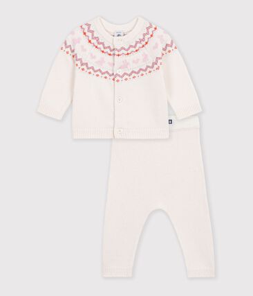 Ensemble bébé en tricot à motif jacquard
