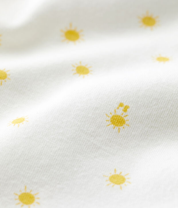 Dors-bien b&eacute;b&eacute; en coton biologique blanc/jaune