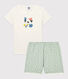 Pyjacourt fleurs petite fille en coton