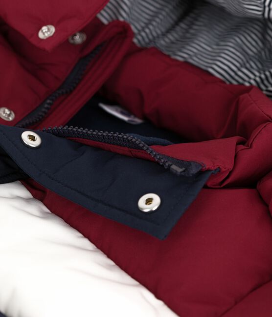 Doudoune enfant unie colorblock bleu SMOKING/blanc MULTICO