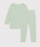 Pyjama uni en coton enfant vert HERBIER
