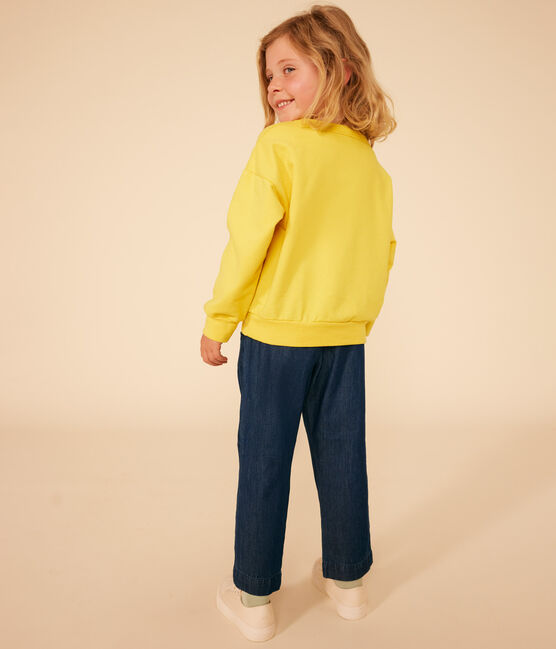 Sweatshirt en molleton léger enfant fille jaune NECTAR