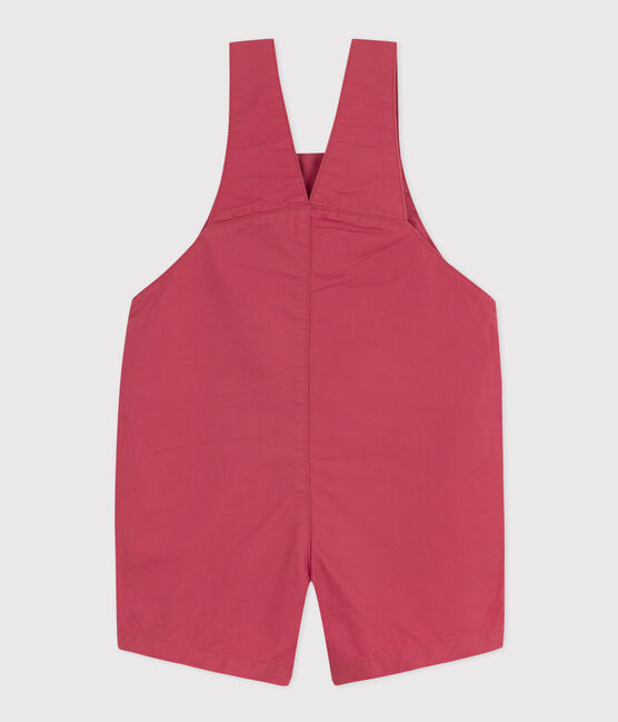 Salopette courte bébé en serge craquante rose PAPI