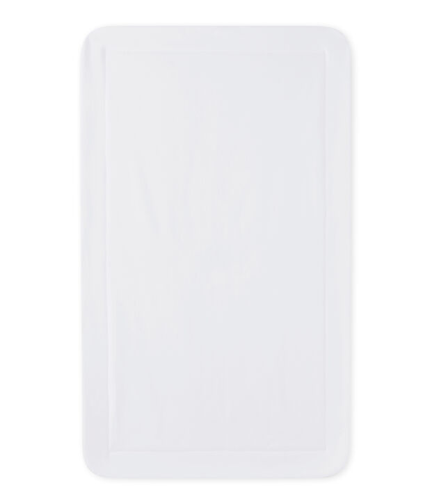 Couverture b&eacute;b&eacute; mixte bi-mati&egrave;re blanc