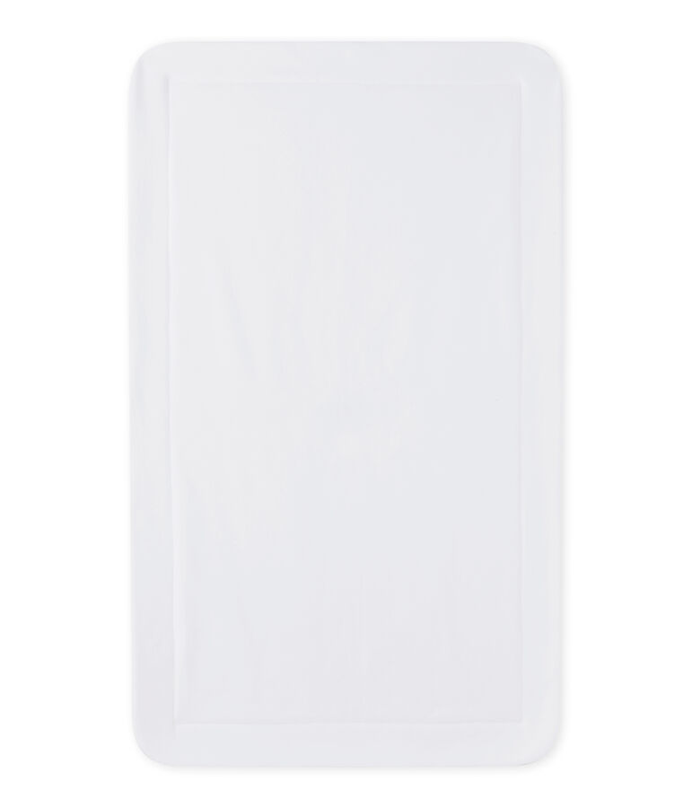 Couverture b&eacute;b&eacute; mixte bi-mati&egrave;re blanc