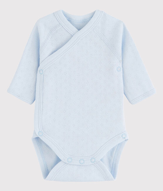 Body croisé manches longues bébé fille-garçon bleu FRAICHEUR