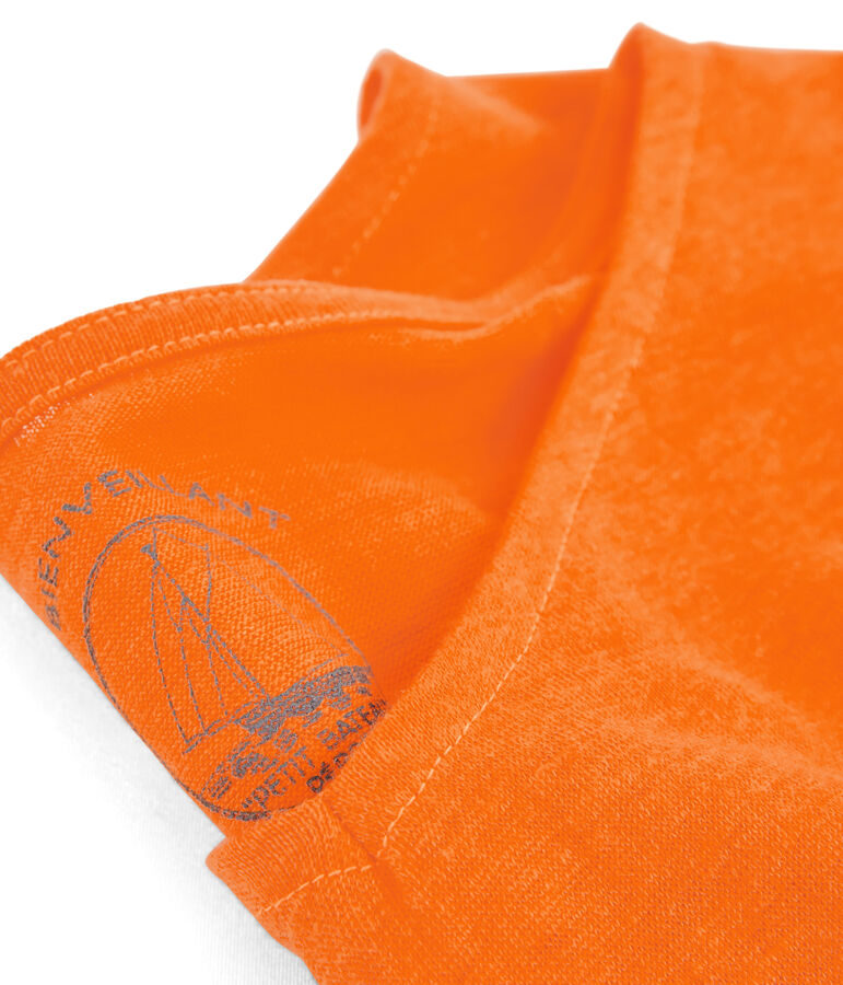 Tee shirt lin femme orange