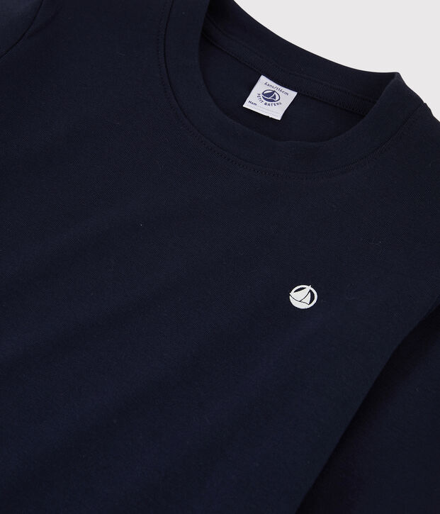 Tee-shirt en coton enfant fille - gar&ccedil;on bleu marine