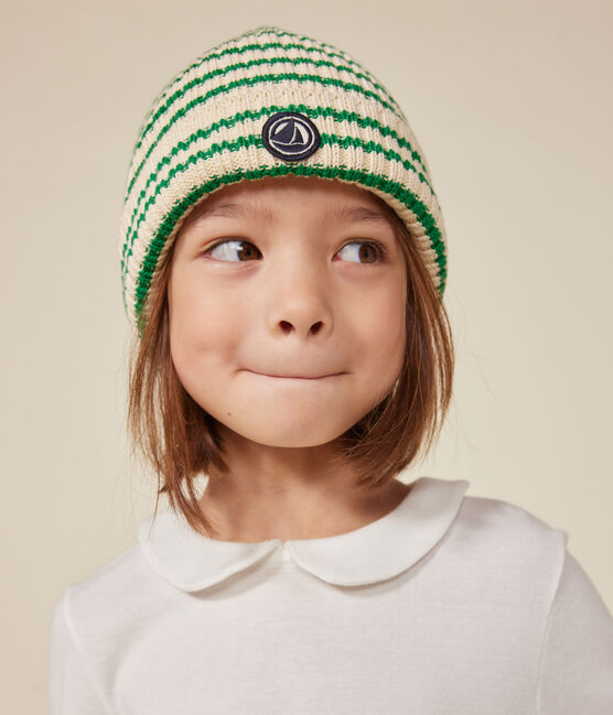 Tee-shirt manches longues coton  enfant fille blanc MARSHMALLOW
