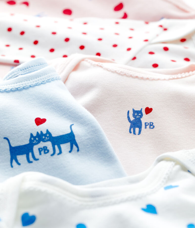 Lot de 5 bodies manches longues en coton multicouleur