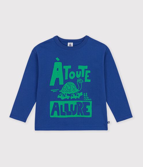 TEE-SHIRT ENFANT MANCHES LONGUES À MOTIF