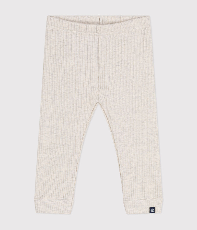 Legging en coton b&eacute;b&eacute; beige MONTELIMAR CHINE