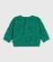 Sweatshirt &agrave; capuche b&eacute;b&eacute; en coton motifs palmiers vert