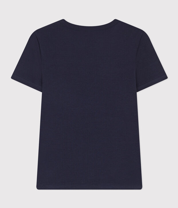 Tee-shirt L'ICONIQUE col rond en coton Femme bleu