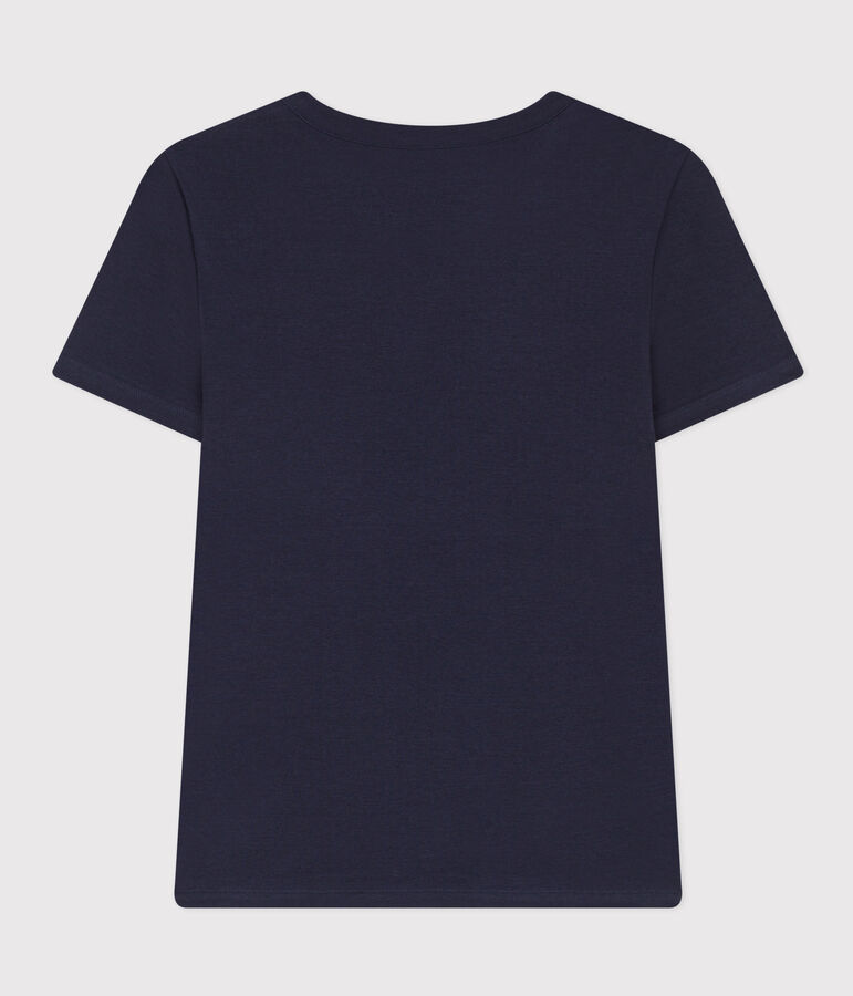 Tee-shirt L'ICONIQUE col rond en coton Femme bleu SMOKING