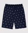 Short de bain recyclé imprimé enfant garçon bleu SMOKING/blanc MARSHMALLOW