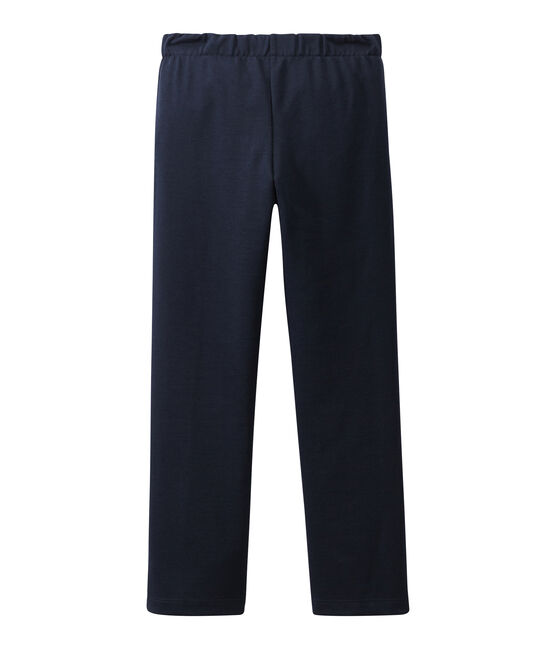 Pantalon à pont fille bleu SMOKING