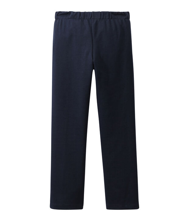 Pantalon &agrave; pont fille bleu