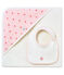 Coffret carré de bain et bavoir bébé fille variante 1