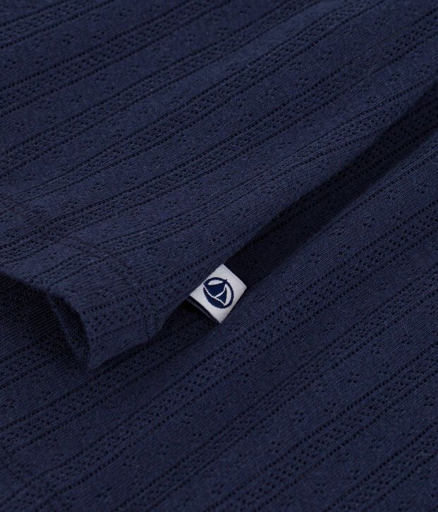 Nuisette femme en coton ajour&eacute; bleu