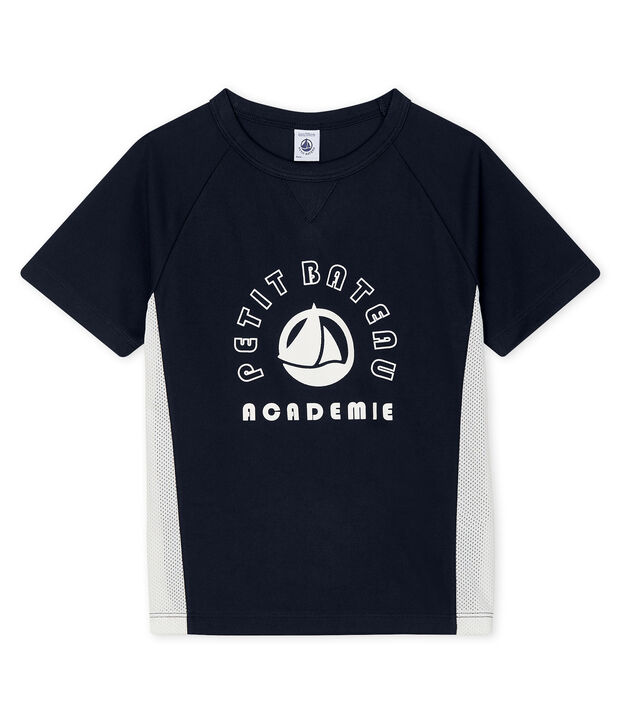 Tee-shirt de sport enfant gar&ccedil;on bleu marine