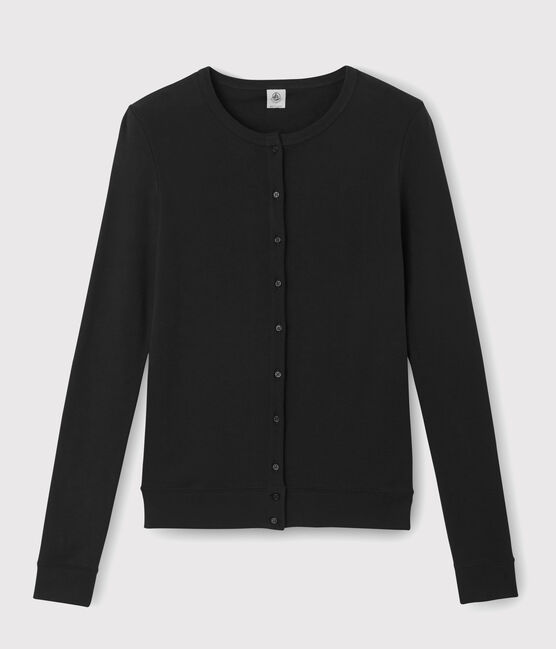 Cardigan iconique en coton Femme NOIR | Petit Bateau