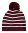 Bonnet en laine melangée rouge OGRE/blanc MARSHMALLOW