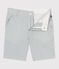 Bermuda short enfant en coton à rayures blanc MARSHMALLOW/bleu BRUT